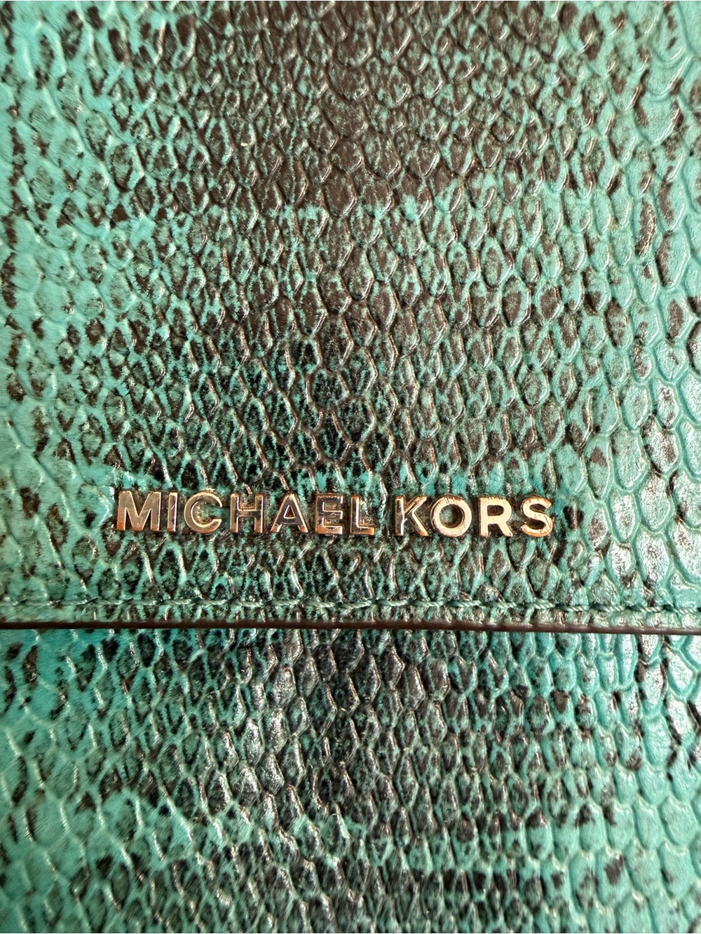 Michael kors teal leather crossbody bag - Picture 2 of 7